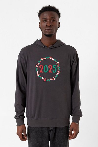 Tshirthane Ανδρικό καπνιστό στεφάνι με κουκούλα - Χριστουγεννιάτικες διακοπές 2ip