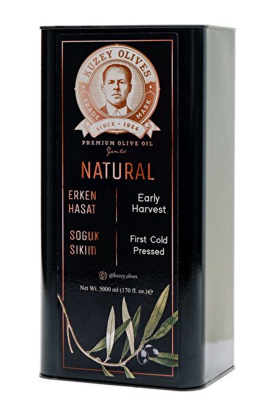 Kuzey Olives Premium Olive Oil Erken Hasat Soğuk Sıkım Naturel Zeytinyağı 5 Lt