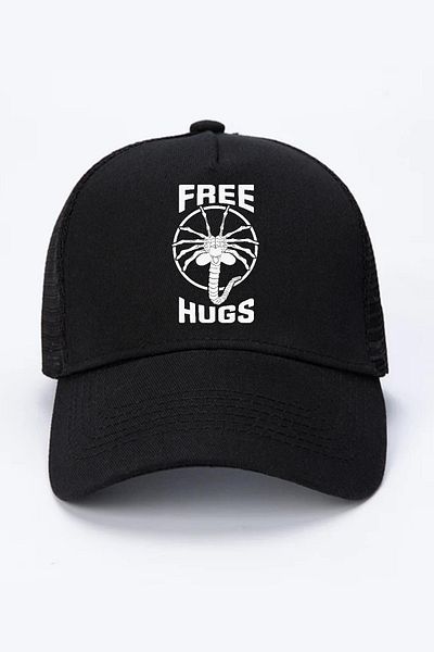 Tshirthane Pălărie cu plasă neagră Faceehugger Hugs gratuită