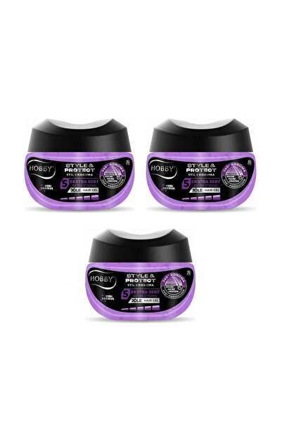 Hobby Style Protect Ekstra Sert Tutuş Saç Jölesi 250ml x 3 Adet