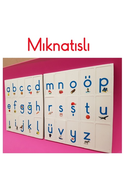 Green Class Mıknatıslı Küçük Harfler Seti-resimli