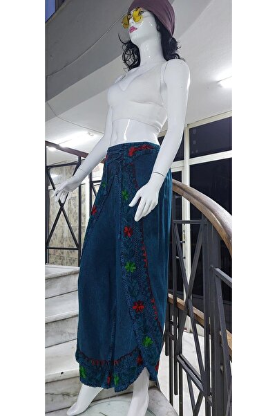 EREN STYLE Otantik Nakış İşlemeli Harem Şalvar Pantolon (100 CM)