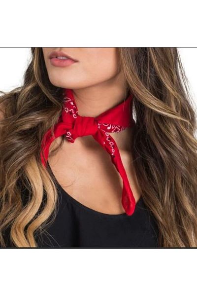 BERG ATELIER Ethnic Drop Patterned Bandana Shawl - 100% Cotton