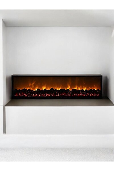 Dodo İç Mimarlık & Mobilya Tasarım Elektrikli Şömine 100 X 25 Cm Kumandalı