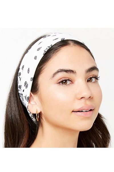 BERG ATELIER Ethnic Drop Pattern Bandana Shawl - 100% βαμβάκι
