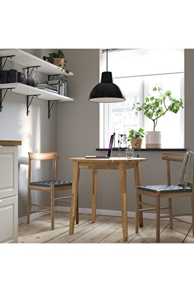 IKEA yuvarlak mutfak masası, akasya, 2-4 kişilik, 80 cm