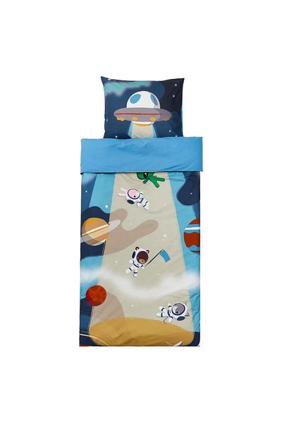 IKEA Children's Duvet Cover Set Space Themed Aftonsparv Multicolor 150X200 Cotton-Liyosel