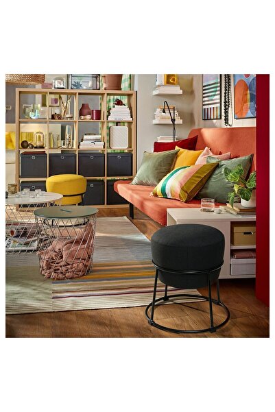 IKEA puf, vissle koyu gri Ayak uzatma taburelerini birçok farklı şekilde kullanabilirsiniz