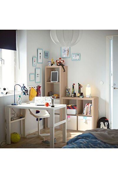 IKEA Açık Raf Ünitesi, Ağartılmış Meşe Görünümlü, 42x147 cm