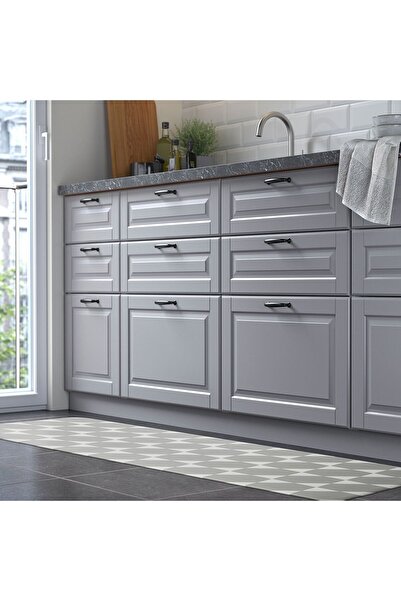 IKEA Gangpassage Mutfak Paspası, Gri-beyaz, 45x120 Cm Yüzey Yağ Ve Su Geçirmez