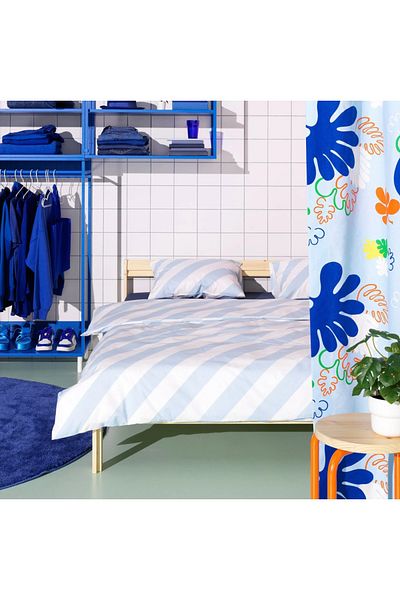 IKEA SLÖJSILJA Double Duvet Cover Set - 220x240 cm