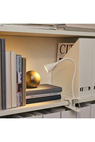 IKEA Navlınge Led Beyaz Mandallı Spot Masa Çalışma Lambası