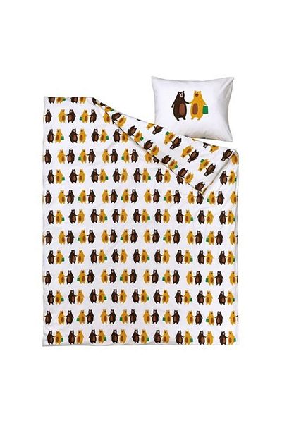IKEA Brummig Kids Duvet Cover Set, Big Bear Pattern, 150x200/50x60 Cm