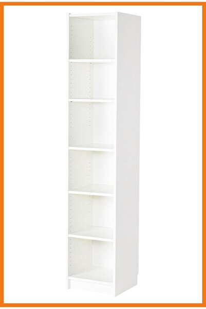 Alony Home Billy Kitaplık 40 X 40 X 202 Cm Beyaz