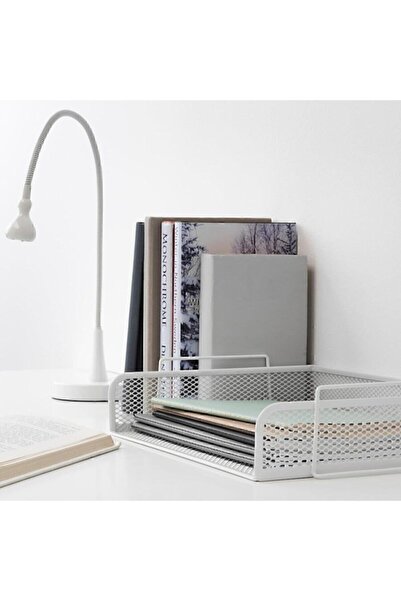 IKEA A4 High School - White 2 Tier Mesh Steel File Document Rack