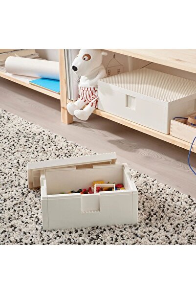IKEA BYGGLEK kapaklı ® kutusu beyaz 26x18x12 cm