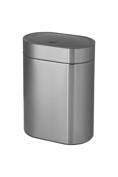 IKEA Touch Trash Can Gray, 4 Lt, Stainless Steel