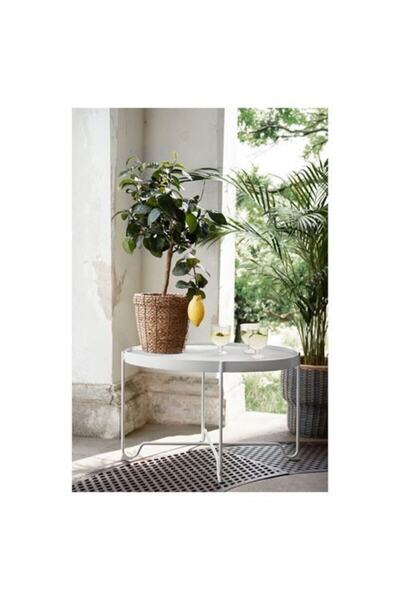 IKEA Saksı 19 Cm Deniz Sazı Yapay Çiçek Saksısı Iç Çap: 22 Cm,doğal