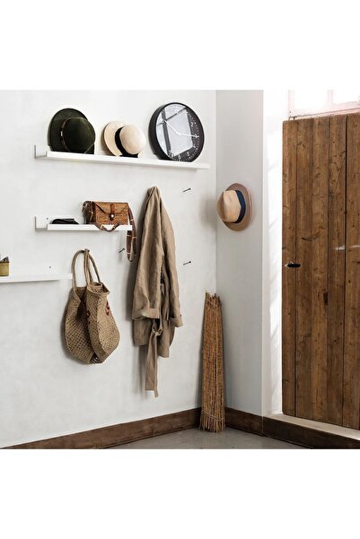 IKEA Beyaz 55 Cm Raf Fotoğraf Resim Çerçevesi Tablo Biblo Kitap Için Ahşap Duvar Rafı