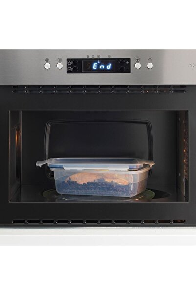 IKEA 365+ plastic storage container set, transparent, 1.0 l, square-rectangular, 3 pieces