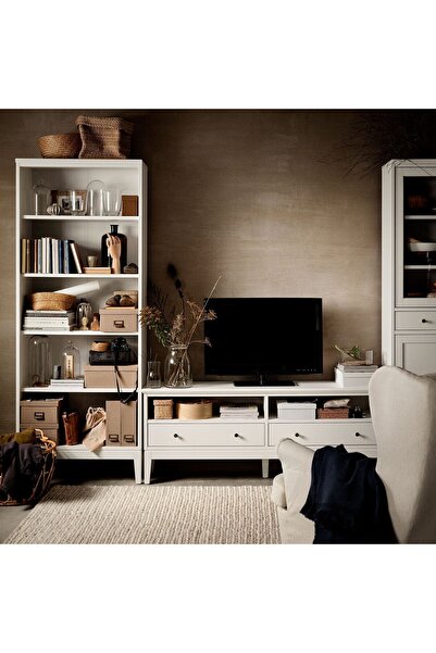 IKEA tv sehpası, beyaz, 162x40x63 cm Ayarlanabilir ayaklar TV sehpası