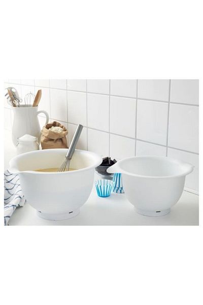 IKEA White 2 Piece Kitchen Mixing Bowl