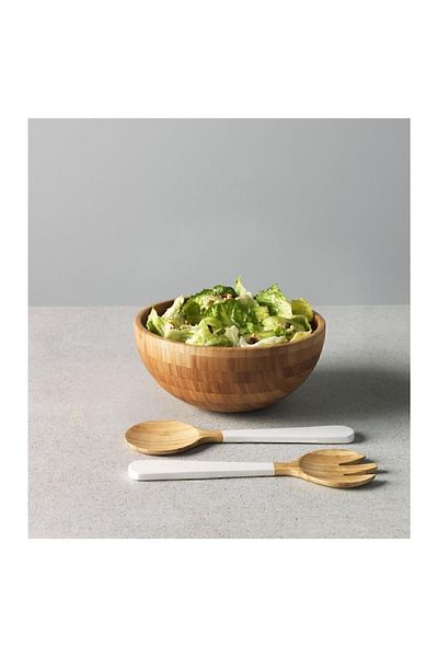 IKEA Matt Bamboo Serving Bowl - Bamboo - 20 cm Diameter