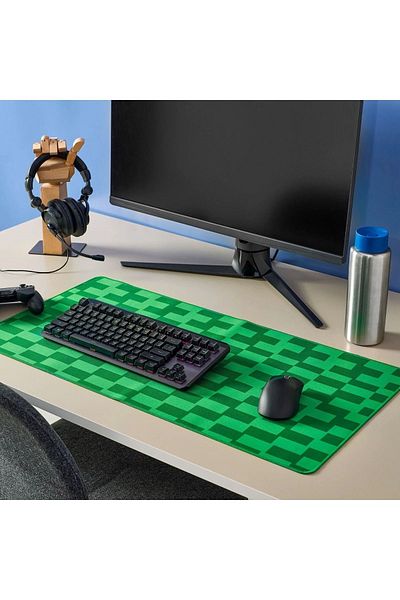 IKEA Подложка за мишка Blåskata, зелена, черно-сива 40x80 см