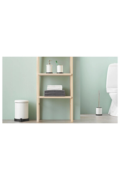 IKEA White Toftan Trash Can - 4 Lt, 27 cm