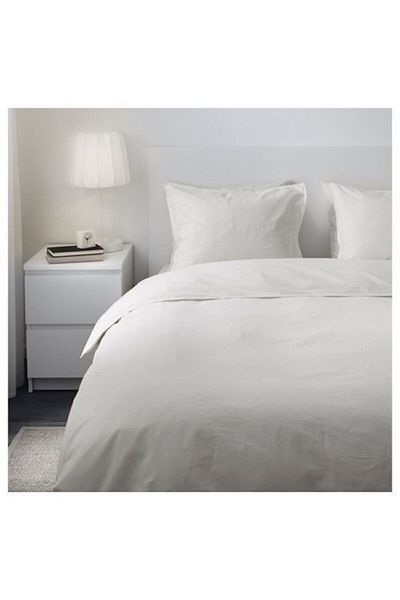 IKEA Комплект двоен бял плик за завивка - Английски, 240x220/50x60 см без чаршафи