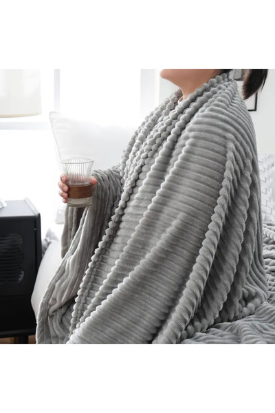 textile dünyası ÇİZGİLİ WELLSOFT BATTANİYE TV BATTANİYESİ TEK KİŞİLİK BATTANİYE ÇİFT KİŞİLİK BATTANİYE