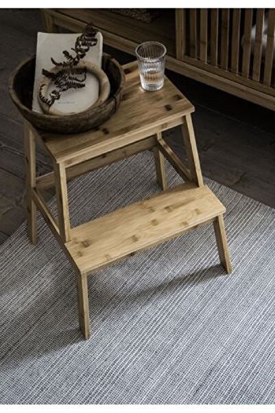 IKEA Tenhult Basamaklı Mutfak Tabure Merdiven Bambu Vernikli
