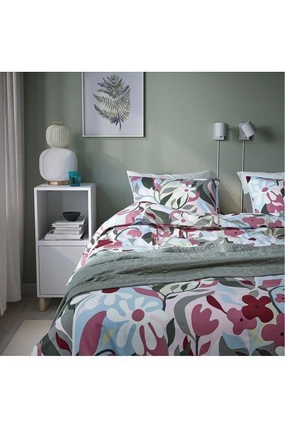 IKEA طقم غطاء لحاف فردي KORSKOVALL - 150x200 سم