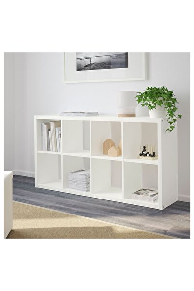 IKEA Yatay ya da dikey olarak yerleştirilebilen açık raf ünitesi, beyaz, 69x132 cm