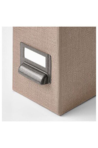 IKEA 2 Li File Holder with Handle - Dark Beige Filing Organizer Hard Cardboard