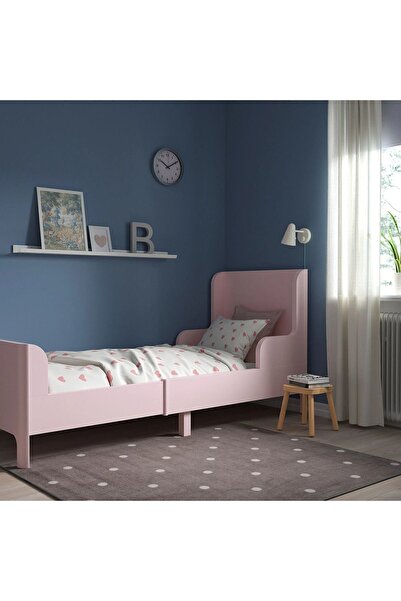 IKEA AKDENİZ BUSUNGE açık pembe 80x200 cm uzayabilen çocuk karyolası