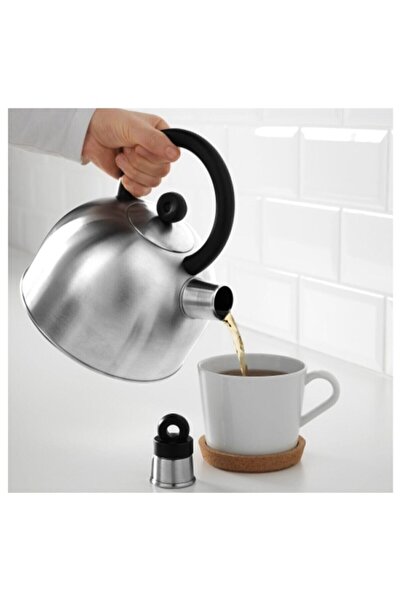 IKEA إبريق شاي Vattentat من الفولاذ المقاوم للصدأ