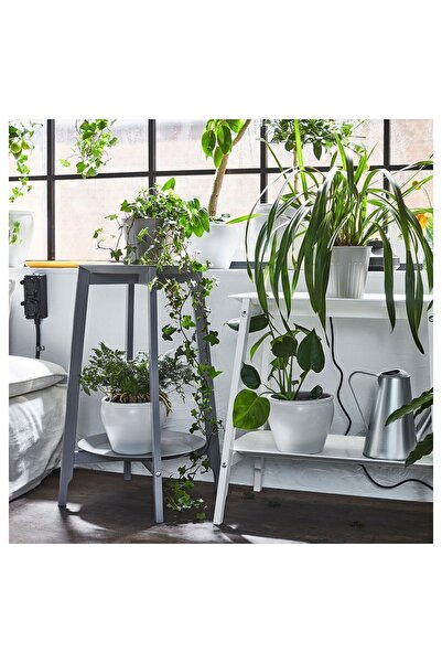 IKEA Çıkarılabilir tepsili çiçeklik, beyaz-gri, 71 cm