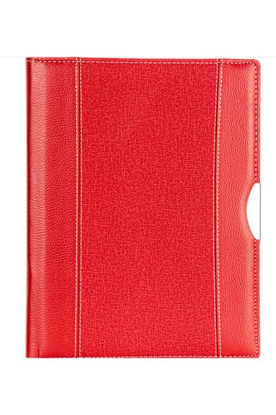 Copyder Elite Secretary Memo Pad 23 X 31cm Red Thermo Leather Calculator Planner Pen Holder