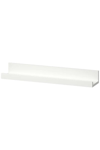 IKEA Beyaz 55 Cm Raf Fotoğraf Resim Çerçevesi Tablo Biblo Kitap Için Ahşap Duvar Rafı