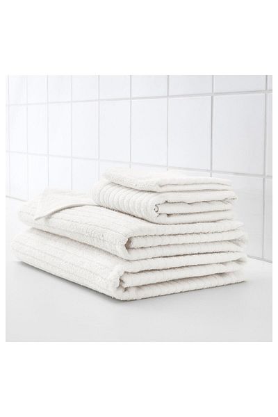 IKEA 4 Pieces Bathroom-Kitchen Hand Towels White Color 30X30 Cm, 4 Pieces