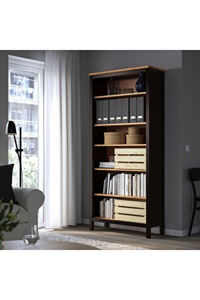 IKEA HEMNES açık kitaplık, venge-kahverengi, 90x197 cm