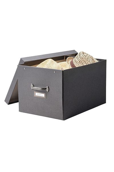 IKEA Tjog Dark Gray Box with Lid 35X56X30 cm