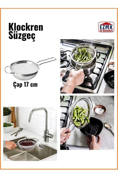 IKEA Klockren Stainless Steel Strainer Diameter 17 cm