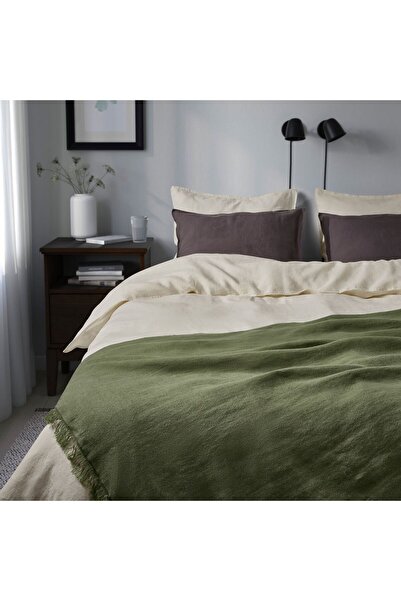 IKEA κάλυμμα, λινό κουβέρτα, λινό κάλυμμα κρεβατιού 130x170 cm