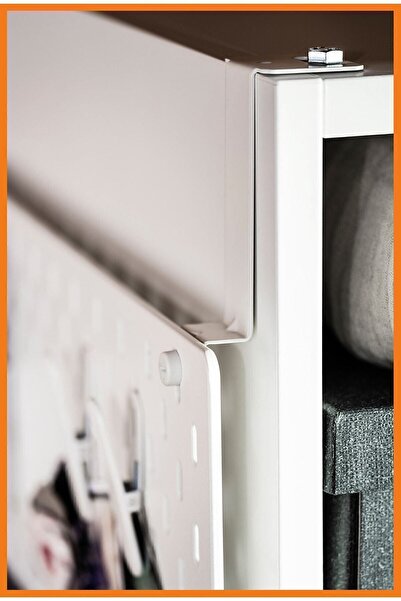 Alony Home Skadis Çok Amaçlı Pano Asma Parçası 2 Adet Çelik Beyaz