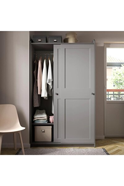 IKEA Sürgü kapaklı gardırop, Genişlik: 118.0 cm  Derinlik: 55.0 cm  Yükseklik: 199.0 cm