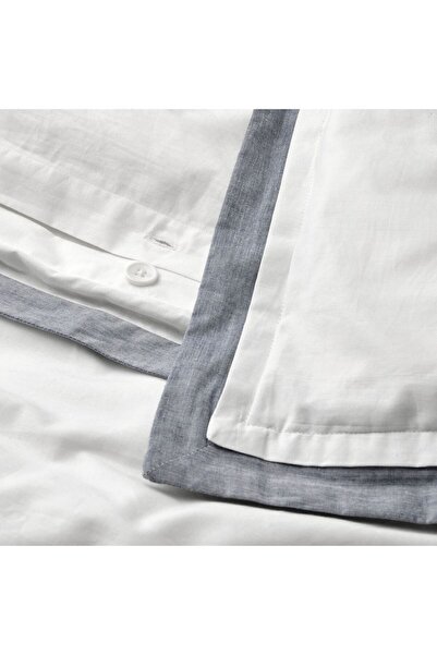 IKEA TATELSMYGARE single bed sheet set, white-blue, 150x200/50x60 cm Kentsoylu