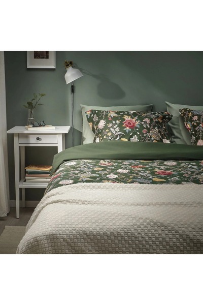 IKEA Σετ Παπλωματοθήκη Διπλό Nasselklocka, 240x220/50x60 εκ.