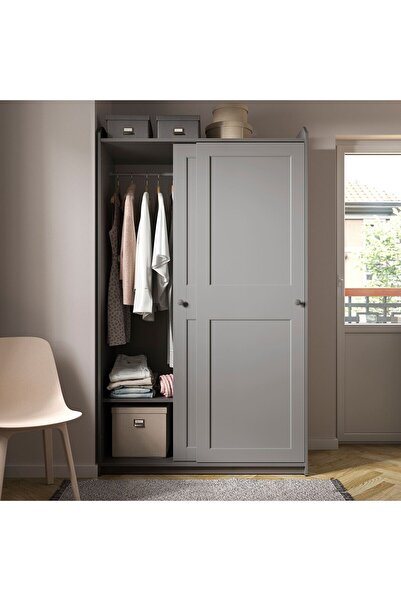 IKEA Sürgü kapaklı gardırop, Genişlik: 118.0 cm  Derinlik: 55.0 cm  Yükseklik: 199.0 cm